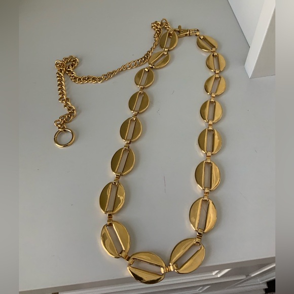 Vintage 90’S Gold Chain Link Loop Belt Women’s Size 11”-21” Inches - Picture 2 of 11